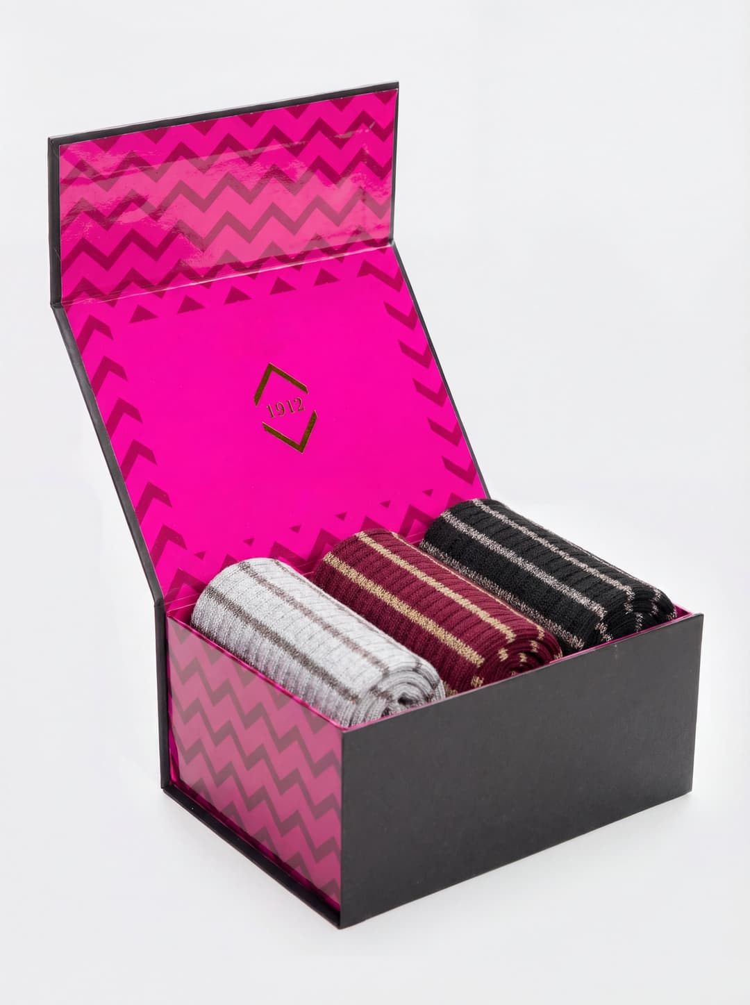 set of 3 pairs Women's striped Cashmere blend socks Made in Italy