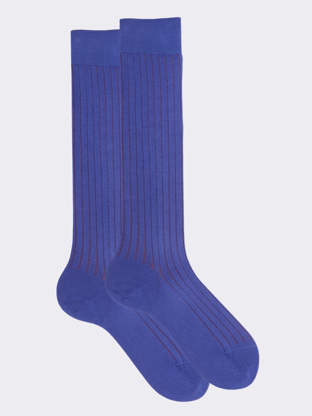 Calcetines Largos Hombre Vanisé Bicolor Acanalados de Algodón Cálido