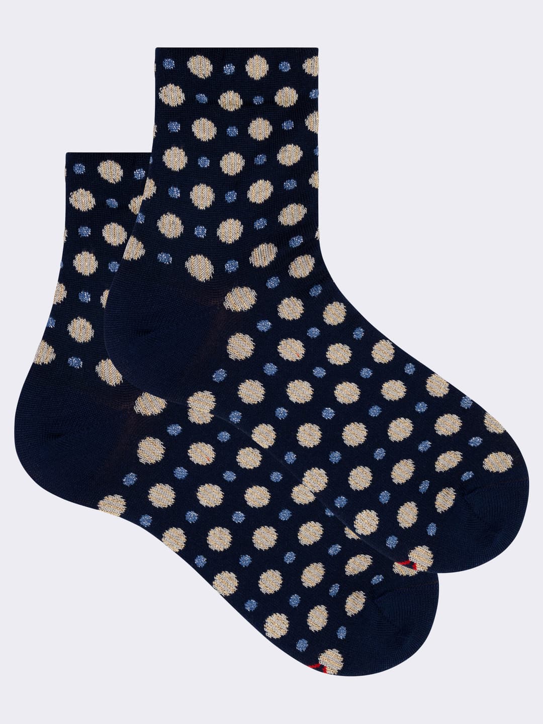 Calze corte Donna Fresco cotone fantasia Pois