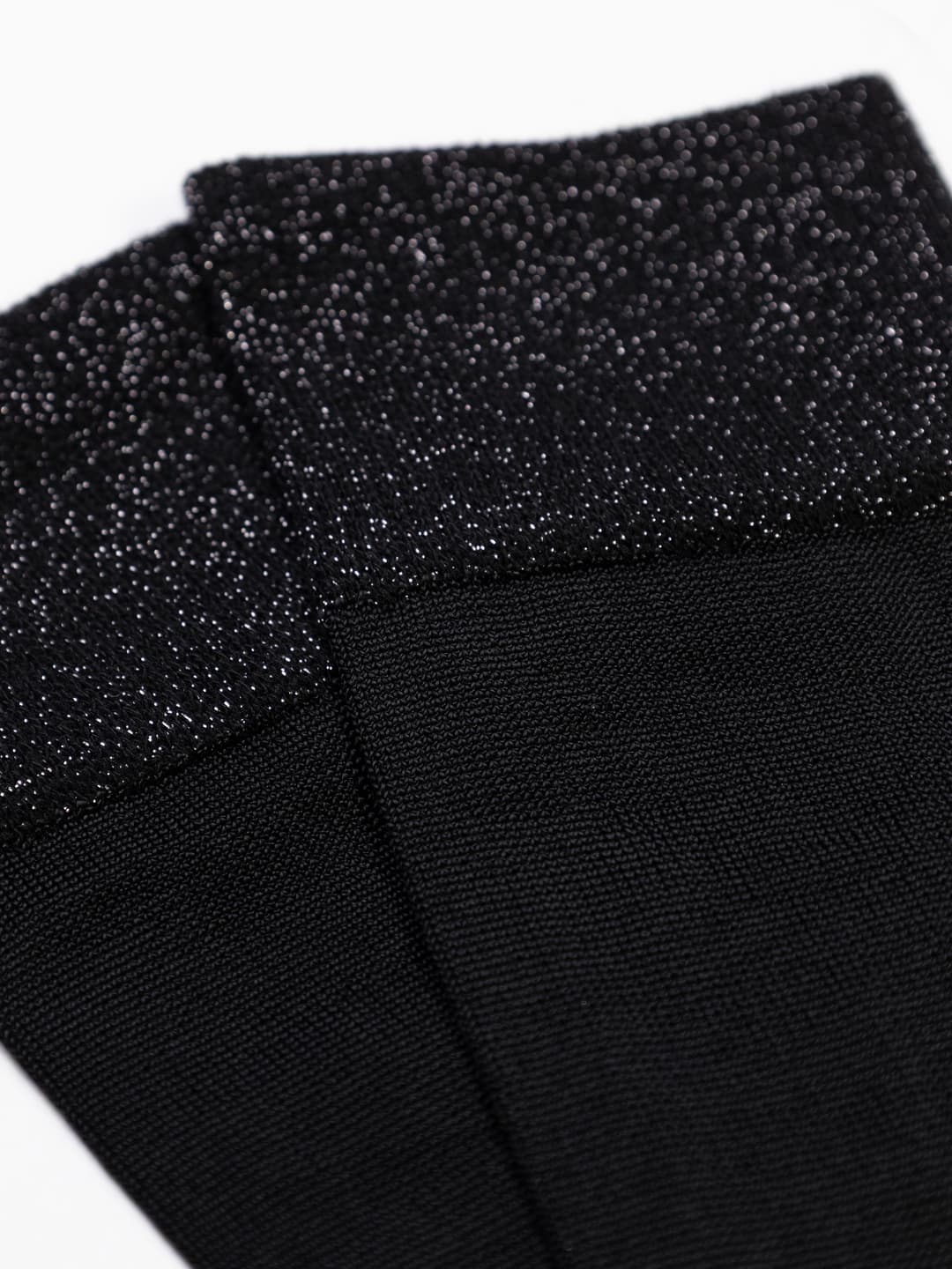 Solid Color Socks with Lurex Cuff - Made in Italy