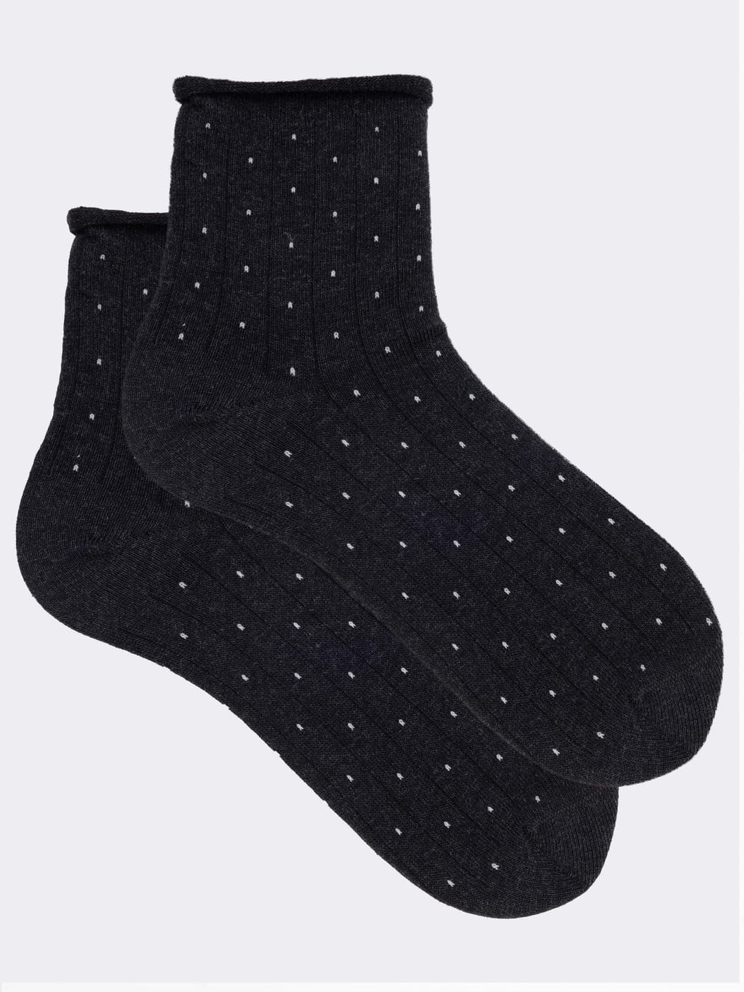 Puntaspillo Short Polka dot Socks in Warm Cotton - Made in Italy