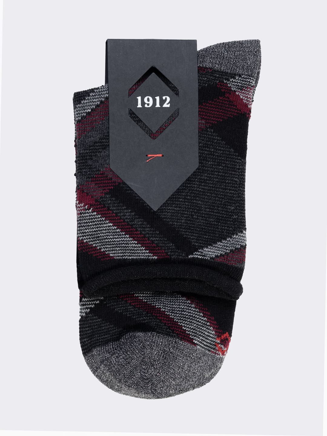 Short Tartan Pattern Cotton Socks - Made in Italy