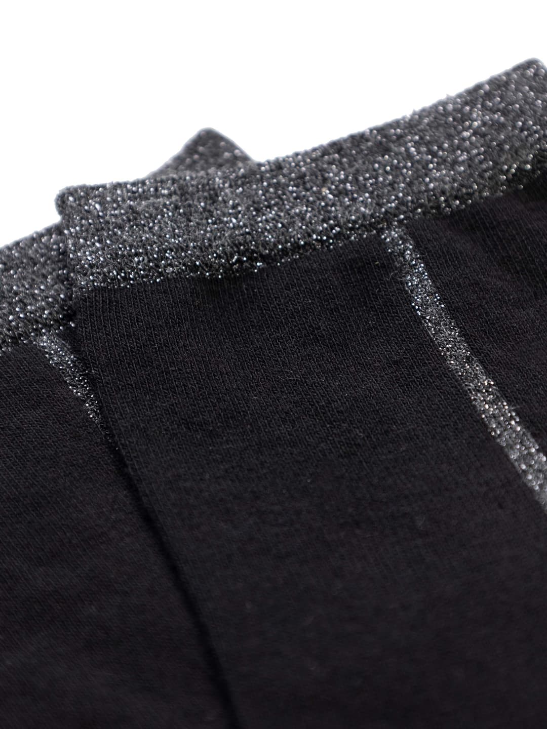 Women's Short Socks with Lurex Stripe Fantasy in Warm Cotton