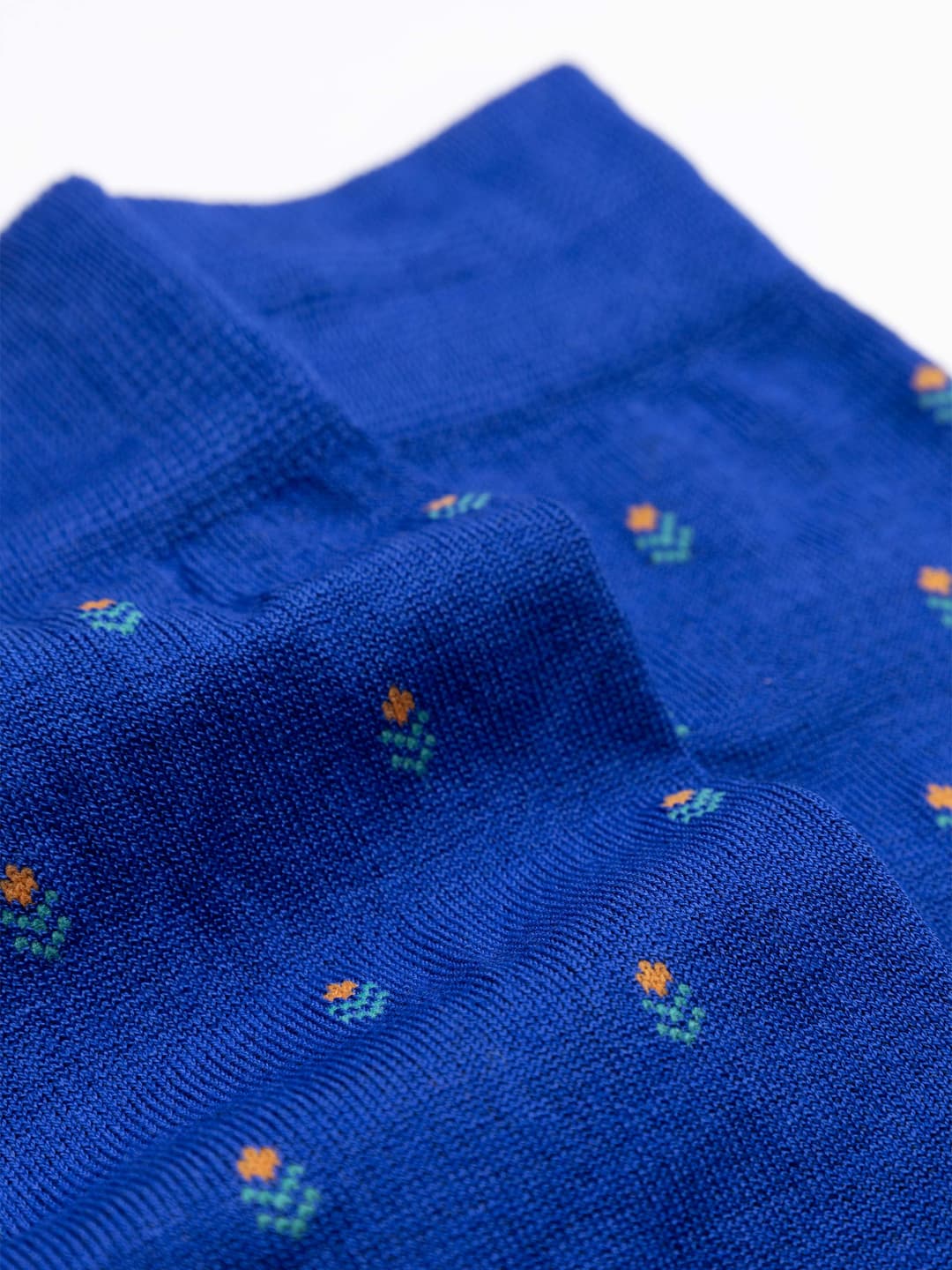 Short Socks in Cool Cotton with Floral Pattern