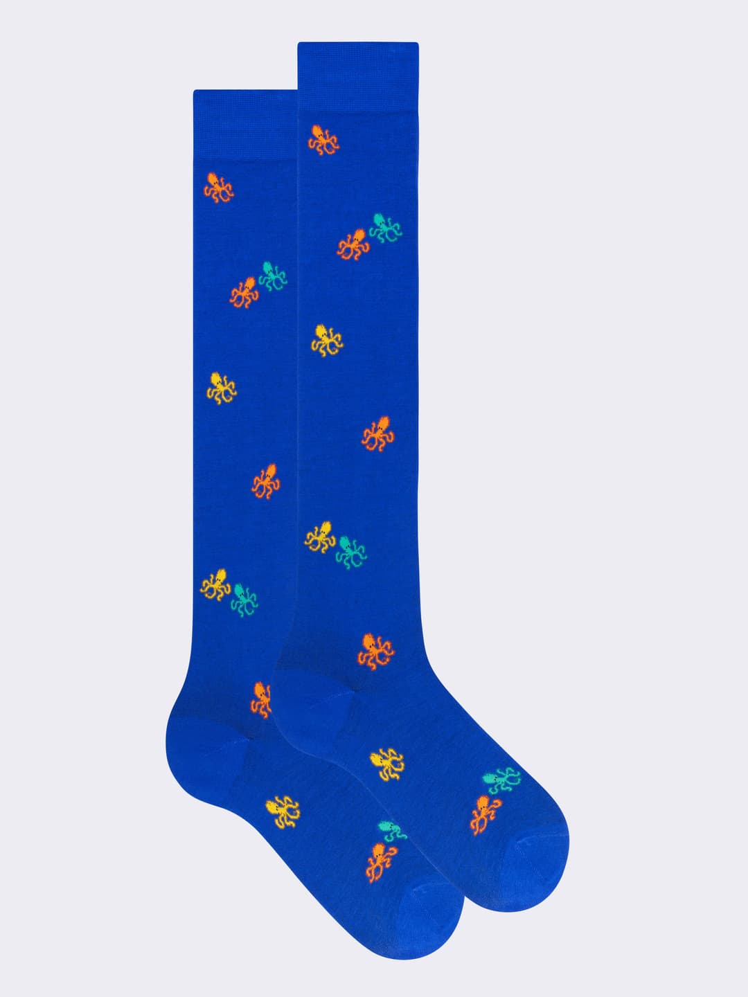 Calcetines largos de algodón fresco con estampado de pulpos