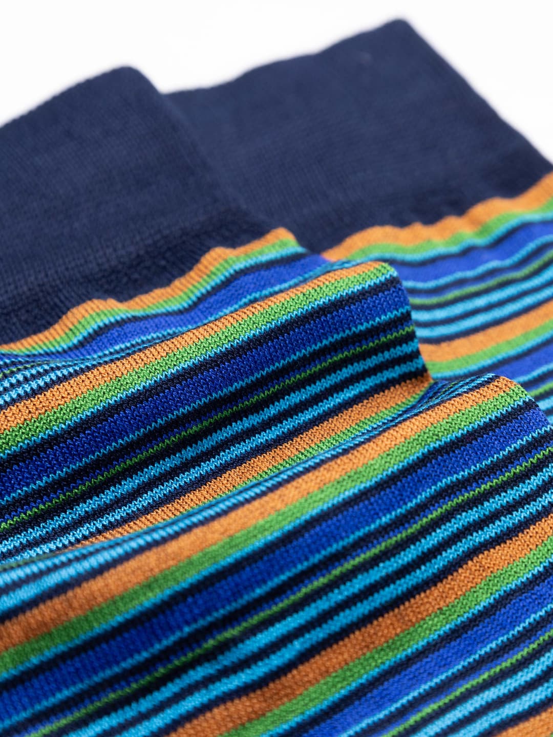 Long Socks in Cool Cotton with Mille Righe Pattern
